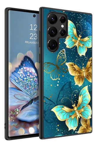 Funda Para Samsung Galaxy S22 Ultra 6.8 Pulgadas - Mariposa 