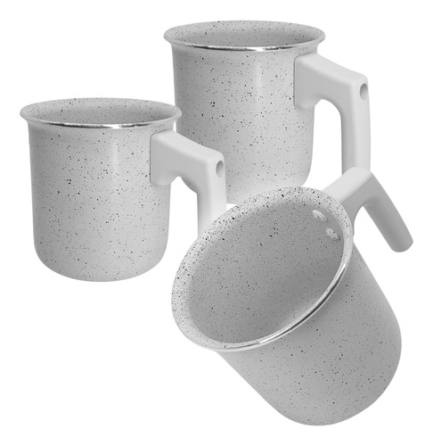 Kit 2 Fervedor Leiteira Cerâmico Antiaderente Vanilla 11cm