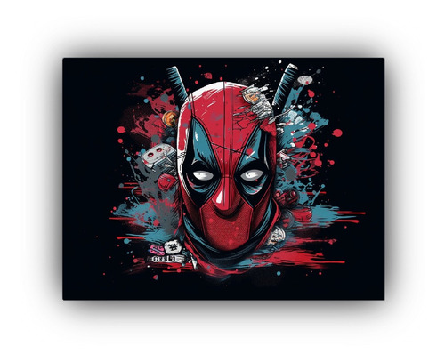 Arte De Pared Diseño Deadpool Ryan Reynolds 60x40cm