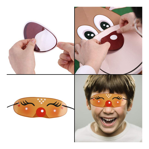 Ccinee Pin The Nose On The Reindeer Holiday Juego Reutilizab