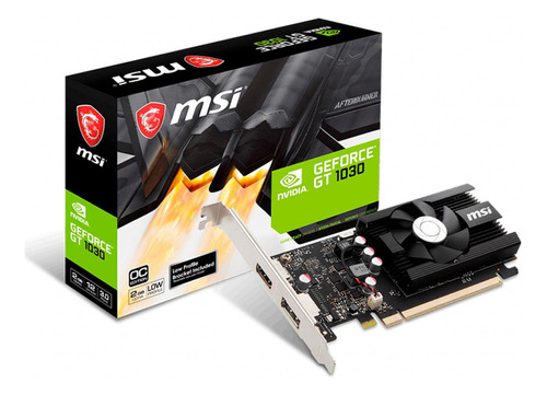 Tarjeta de video Nvidia MSI  GeForce 10 Series GT 1030 GEFORCE GT 1030 2GD4 LP OC OC Edition 2GB