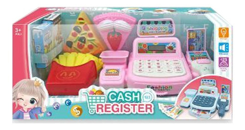 Caja Registradora Con Accesorios Cash Registrer Color Rosa
