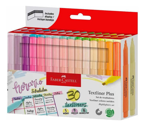 Set X30  De Resaltadores Texliners Plus -faber Castell