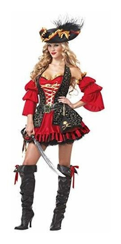 Disfraz Talla Medium Para Mujer De Pirata Española Sexy
