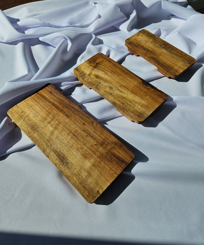 Set X3 Tablas Caladas Krei Deco Madera Laurel Sustentable