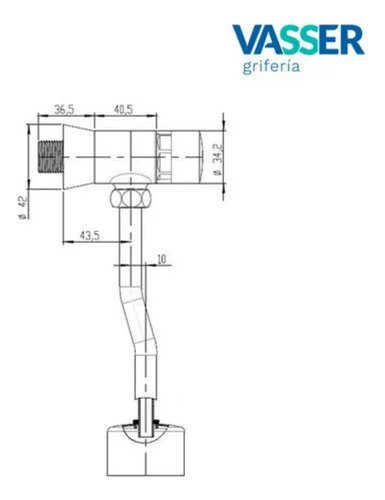 Valvula Automatica Mingitorio Temporizada Promatic Vasser