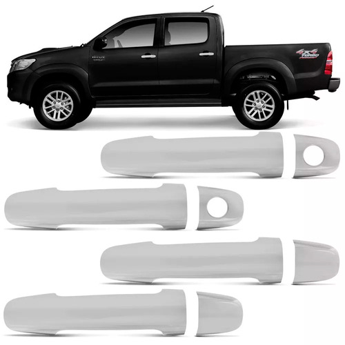 Aplique Maçaneta Hilux E Sw4 Cromada 2005 A 2013 2014 2015