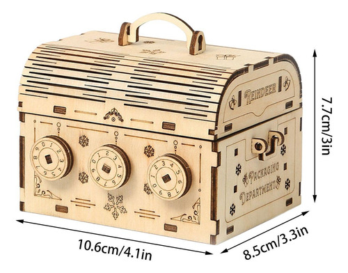 Caja De Madera Con Forma De Rompecabezas 3d, Modelo De Caja