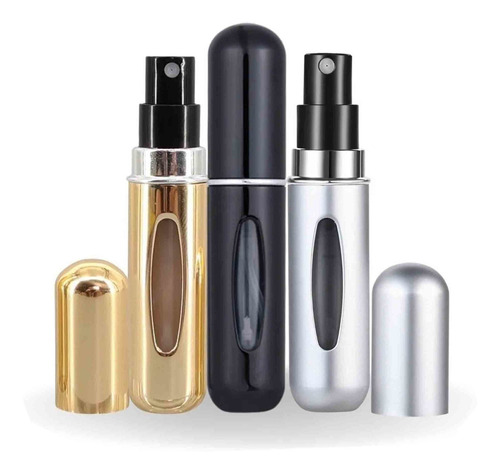Kit 3 Atomizadores 5ml Porta Perfume Discreto Recarregável