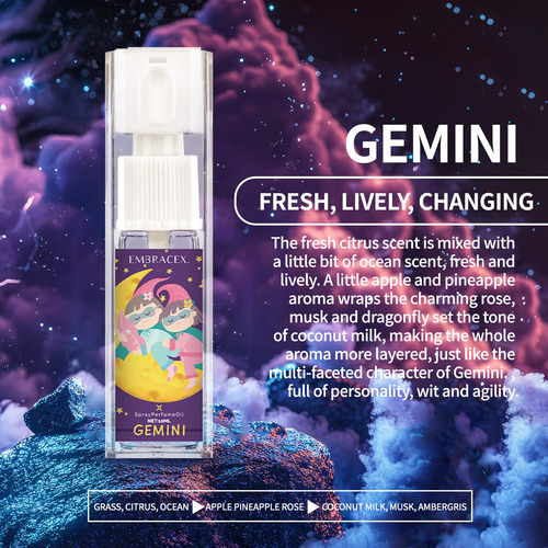 Perfume De Aceites Esenciales Aromáticos Gemini, 10 Ml