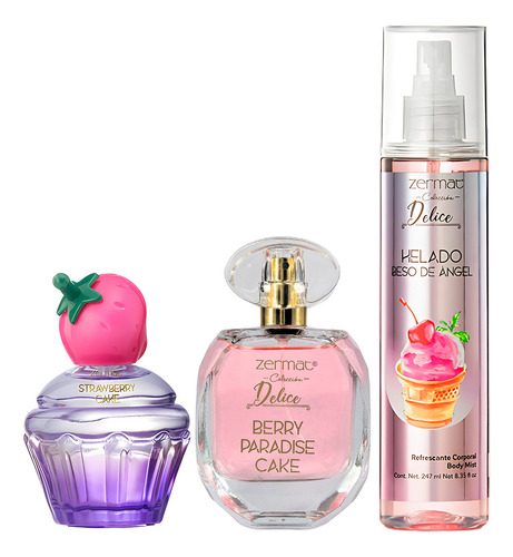 Set 3 Perfumes Zermat Mujer Fragancia Dulce Gourmet