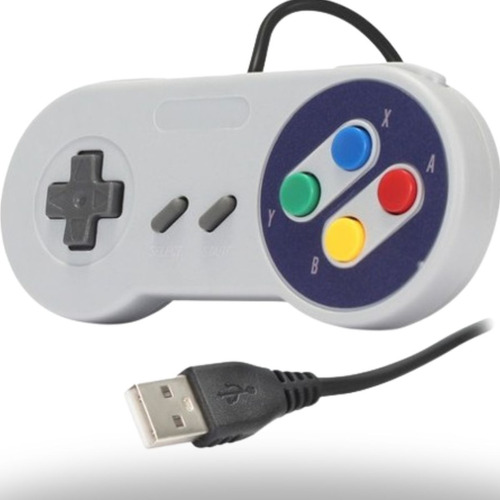 Controle Super Nintendo Usb Para Pc, Notebook Video Games 