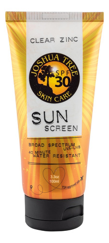 Joshua Tree Spf 30 Locion De Proteccion Solar Natural Con Zi