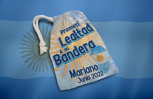 Diseños Bolsas Bolsitas Jura Lealtad Bandera Sublimación M2