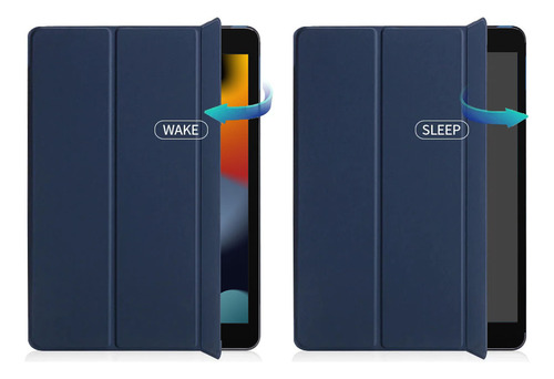 Capa Para iPad 10 Geração 10.9 A2696 + +pelicula De Vidro Cor Azul