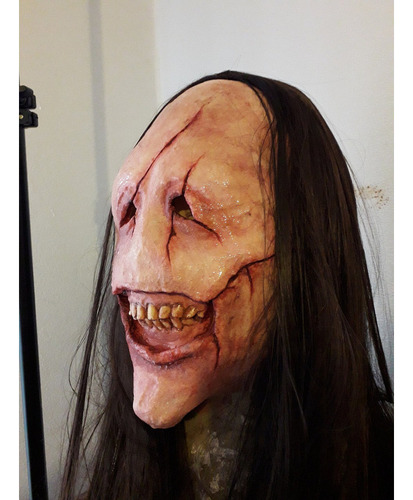 Máscara De Pelo Largo Del Diablo Aterrador De Halloween