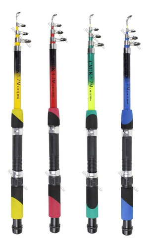 Kit Pesca C/ 2 Varas Telescópicas E 2 Molinetes + Acessórios