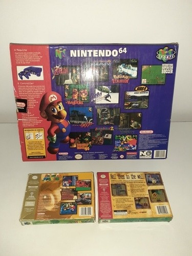 Nintendo 64 Na Caixa + Dois Jogos Originais Na Caixa. (Usado)