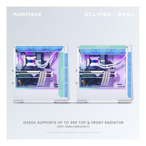 Phanteks Eclipse G360a Matte Blanco Torre Atx (Usado)