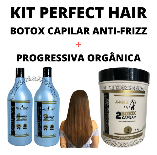 Botox Orgânico + Progressiva Kit Antifrizz Profissional Top!