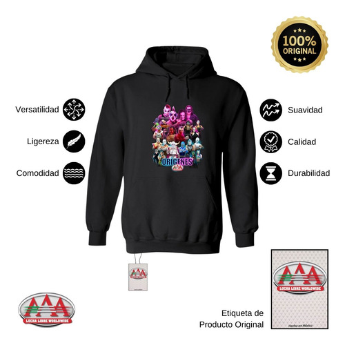 Sudadera Para Hombre Hoodie Lucha Libre Aaa Orígenes