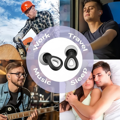 Tapones Auditivos Silicona Dormir Oídos Reducción De Ruido