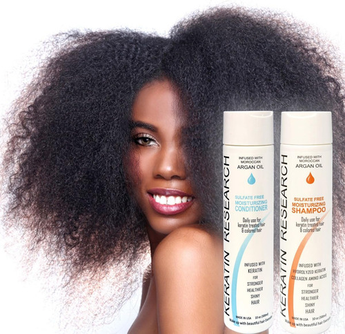 Keratin Research Juego De ChampĂș Y Acondicionador Sin Sulfat