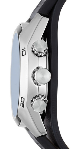 Reloj Caballero Fossil Ch2564 Color Negro De Piel