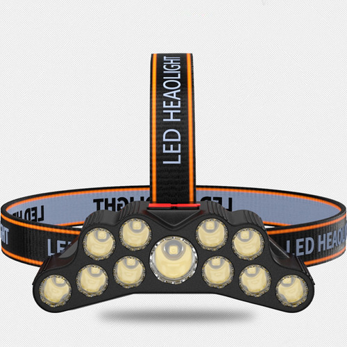 Linterna Frontal O 11led Para Exteriores, Linterna Con Carga