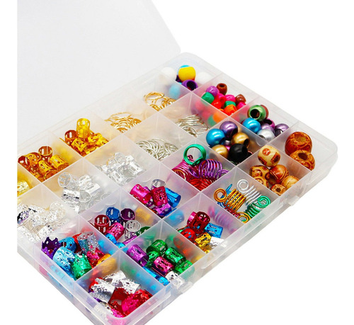 238 Piezas De Cuentas De Rastas, Anillos De Trenza For El