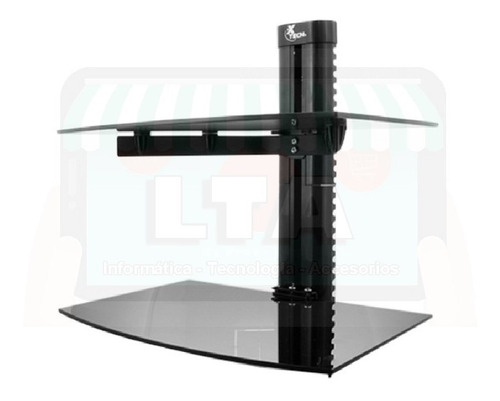 Imagen 5 de 10 de Soporte Doble Estante Canaleras Dvd Consolas Garantía X Vida