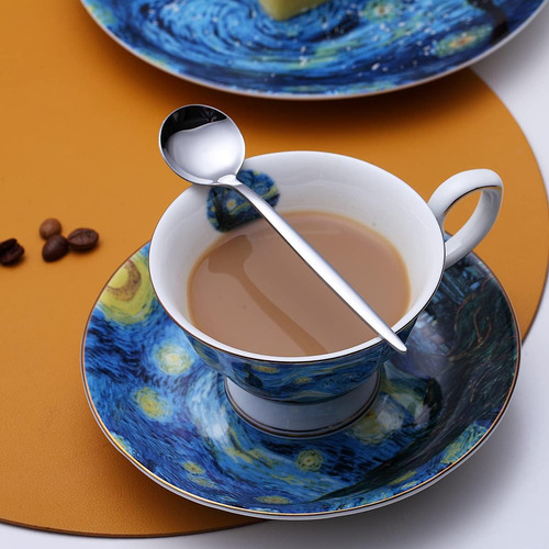 Juego De 6 Cucharas De Cafe, Acero Inoxidable Kyraton 5.1...