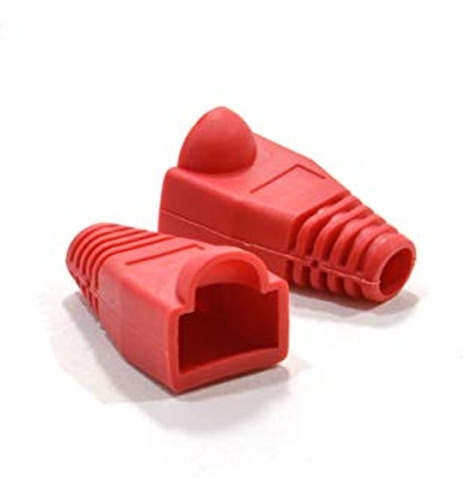 Bota Roja Para Conector Rj45 Utp 6mm Bolsa X 100 Unidades