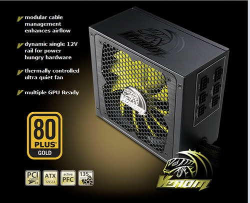 Fonte Atx 1000w Reais Bivolt 80 Plus Gold Pfc 8 Pinos K837