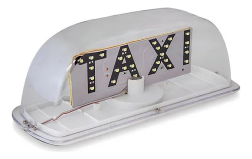 Copete Torreta Para Taxi Con Luz Led Aw Transparente