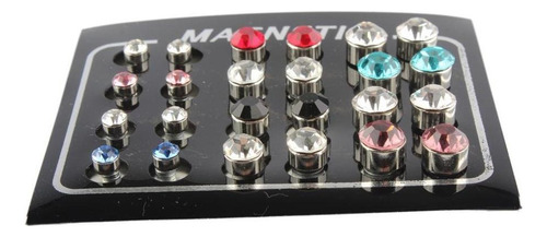 24 Pares De Pendientes De Botón Sin Orificios Para Hombres