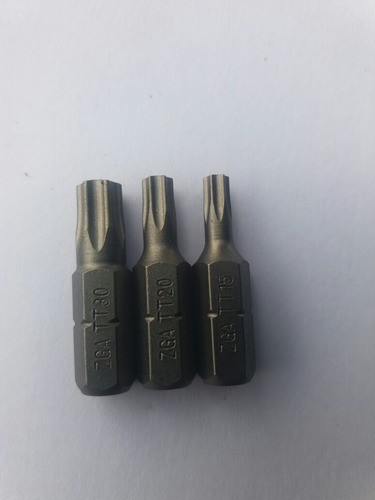 Puntas Torx De Seguridad Set 3 Unidades T30, T20 Y T15