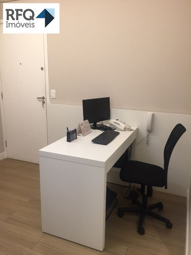 Imagem 3 de 11 de Excelente Conjunto Comercial, Com 46 M² De Área Útil, Com 2 Banheiros, Copa, Recepção, Sala De Trabalho E Sala De Reunião. - Sa00049 - 32673473