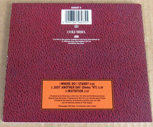 Cd Single Ingles - Montrose Avenue - Where Do I Stand? (1998 (Usado)