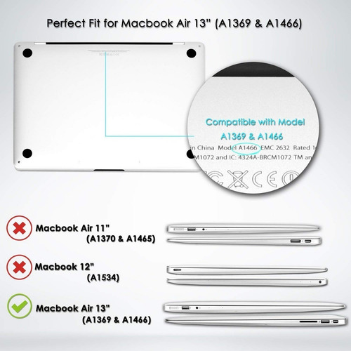 Carcasa Top Case Con Funda Para Teclado P/macbook Air 13 In