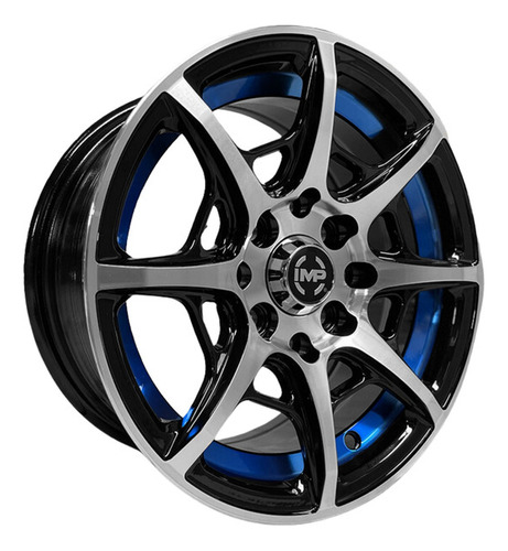 Paquete 4 Rines 13 8x100/114.3 Bmf Blue Under Matiz Tsuru