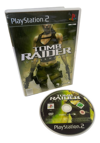 Tomb Raider Under World Play 2 Com Capa E Pôster Ps2