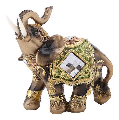 Estatua De Elefante Verde De La Suerte Feng Shui