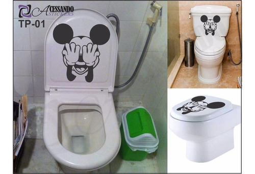 Adesivo Decorativo De Parede Banheiro Caixa Acoplada Mickey