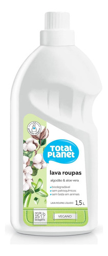 Lava Roupas Vegano Algodão & Aloe Vera Total Planet 1,5l