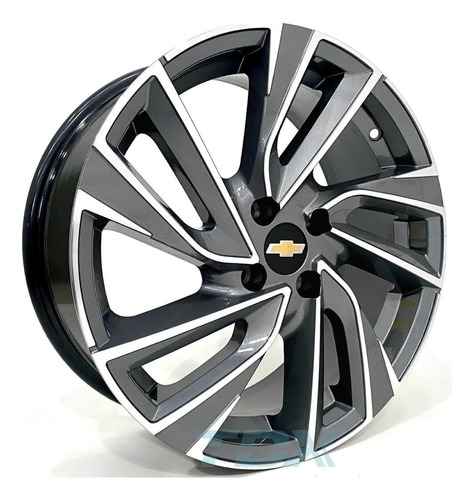 Rodas Gm Celta / Corsa Aro 17 4x100 (jogo) K72 + Bicos Cor Grafite Diamantado