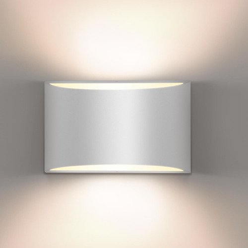 Aplique Pared Para Interior Moderna Luz Led Aluminio Arriba