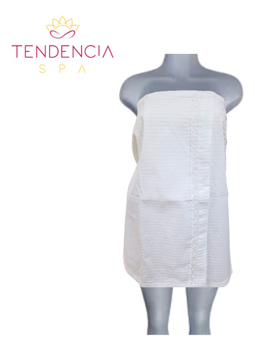 Bata Strapless Corta Tela Tipo Waffle Para Spa Blanca. 1 Pza. Fragancia Sin Tipo de envase Bolsa