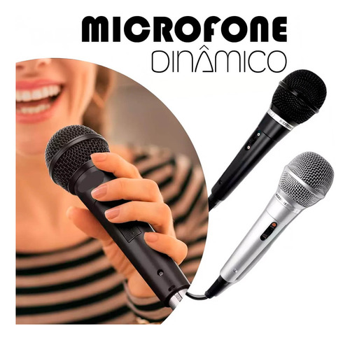 Kit Microfone Com Fio Microfone Com Cabo Microfone Dinâmico