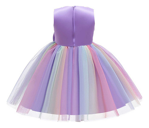 Vestido De Princesa Con Lazo De Manga Corta A La Moda Para N